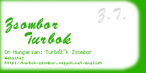 zsombor turbok business card